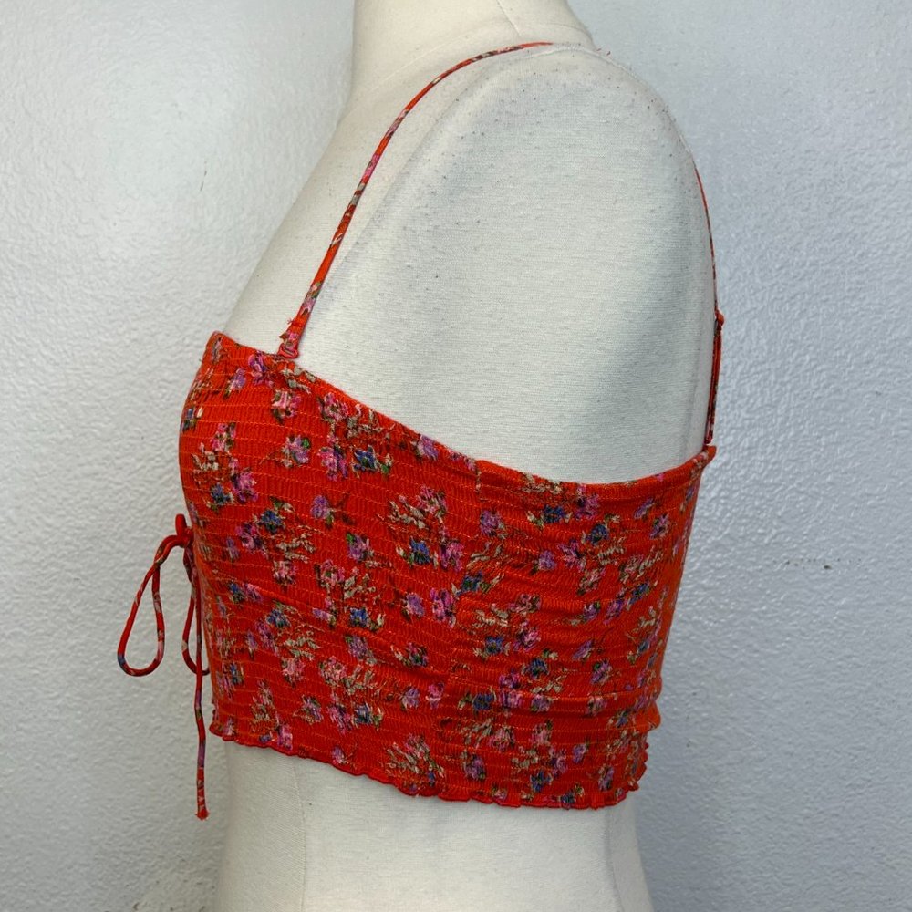 Free People Bandeau Top Maia Convertible top in Red Meadow Size S - Picture 3 of 7
